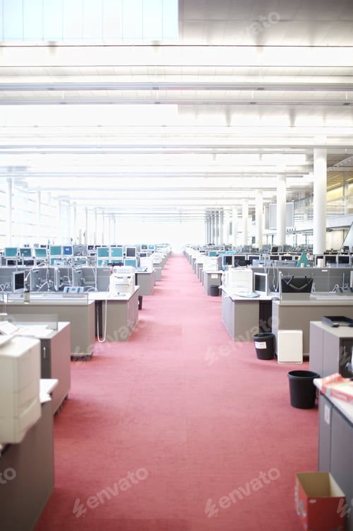 Preview: Hallway In Office With Cubicles