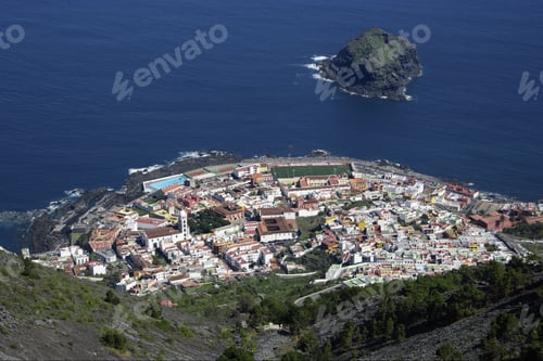 Preview: High Angle View Of Garachico, Tenerife, Canary Islands, Spain