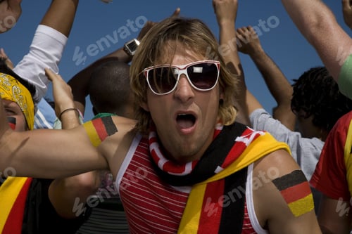 Preview: Male Sports Fan Wearing Sunglasses