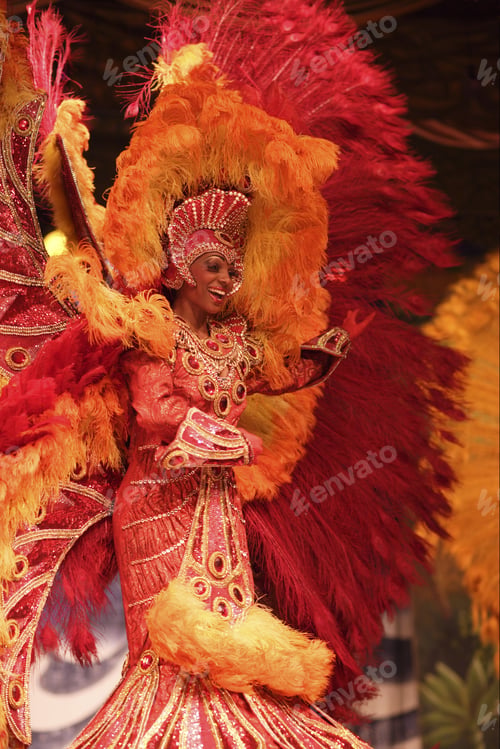 Preview: Woman Dressed In Costume For Carnival, Rio De Janeiro, Brazil