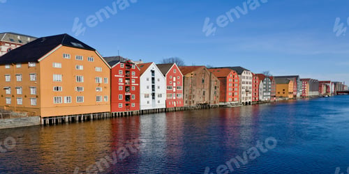 Preview: View Over Nidelva River In Trondheim, Sor-Trondelag, Trondelag, Norway