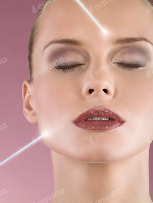 Preview: Woman With Laser Beams On Face