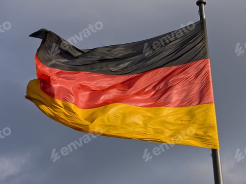 Preview: German Flag At Reichstag Building, Berlin, Germany