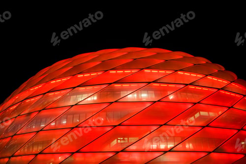 Preview: Illuminated Allianz Arena, Soccer Stadium, Munich, Germany