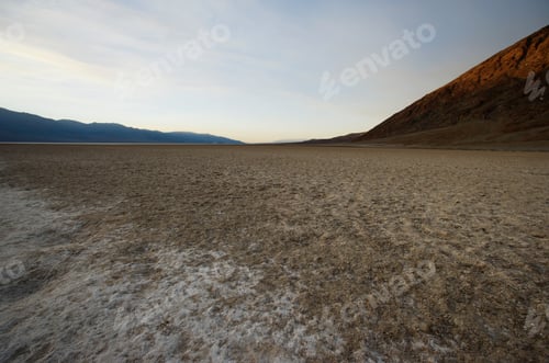 Preview: Evening Mood At Badwater Basin, Deepest Point Of The Usa, Nevada, Usa