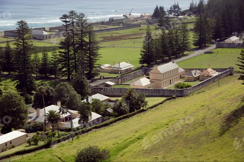 Preview: Historical Walls Of Gaol And Prisoner'S Barracks, Kingston, Norfolk Island, External Territory Of