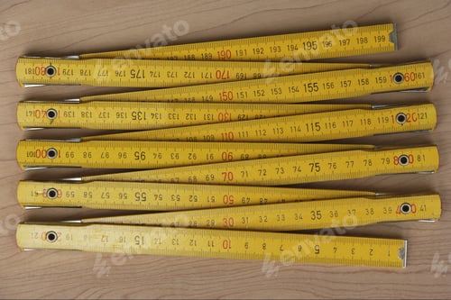 Preview: High Angle View Of Folding Ruler On Table