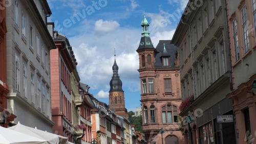 Preview: Historic District Of Heidelberg With The Bell Tower Of Heiliggeistkirche (Church Of The Holy