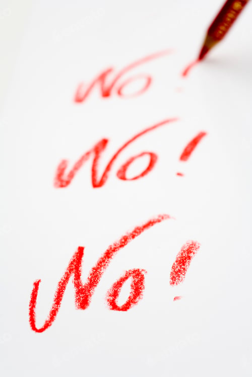 Preview: Red Pencil Writing No Multiple Times