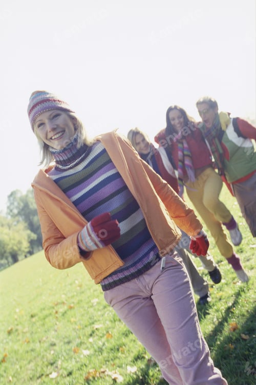 Preview: Group Of Friends On An Autumn Walk