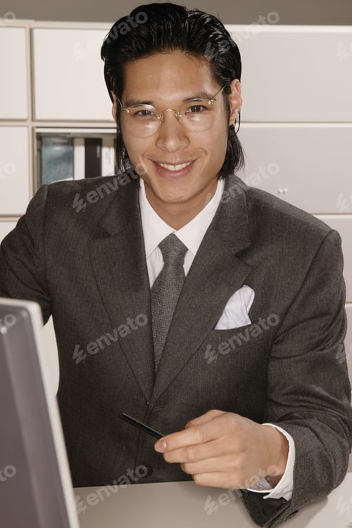 Preview: View Of Businessman Posing For The Camera
