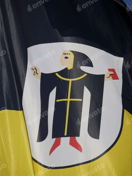 Preview: Flag With Munchner Kindl, Munich Crest, Bavaria, Germany