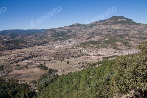 Preview: Aerial View Of Cerocahui, Chihuahua, Mexico