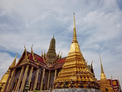 Preview: View Over Different Stupas At Grand Palace, Bangkok, Thailand