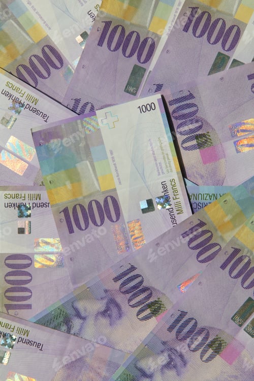 Preview: High Angle View Of Swiss Franc