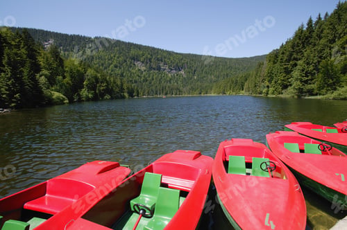 Preview: Beautiful Lake With Boats On Dock In Germany