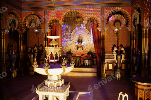 Preview: Moorish Kiosk At Linderhof Palace Park, Castle Linderhof, Bavaria, Germany