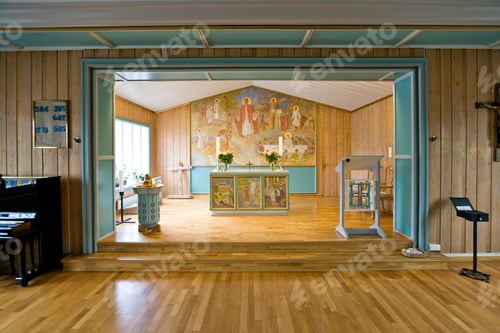 Preview: Interior View Of The Church In Longyearbyen, Spitsbergen, Svalbard, Norway, Europe
