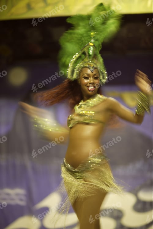 Preview: Woman Dancing In Costume For Carnival, Rio De Janeiro, Brazil