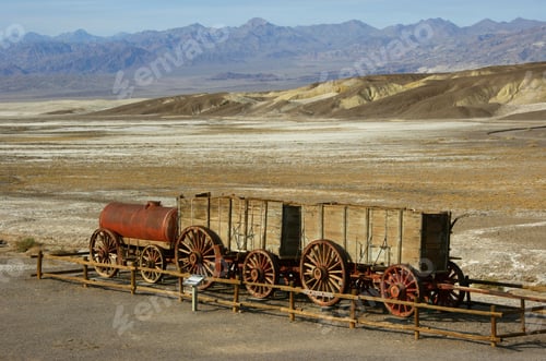 Preview: 20-Mule Wagon At Harmony Borax Works, Death Valley National Park, Nevada, Usa