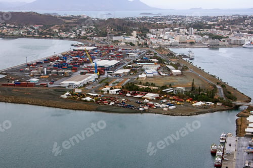 Preview: Aerial View Of The Port Area Of Noumea, Capital City Of New Caledonia, Overseas Territory Of France