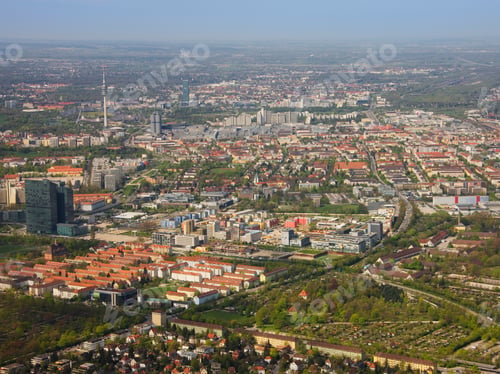 Preview: Aerial View Of Freimann, Munich, Bavaria, Germany