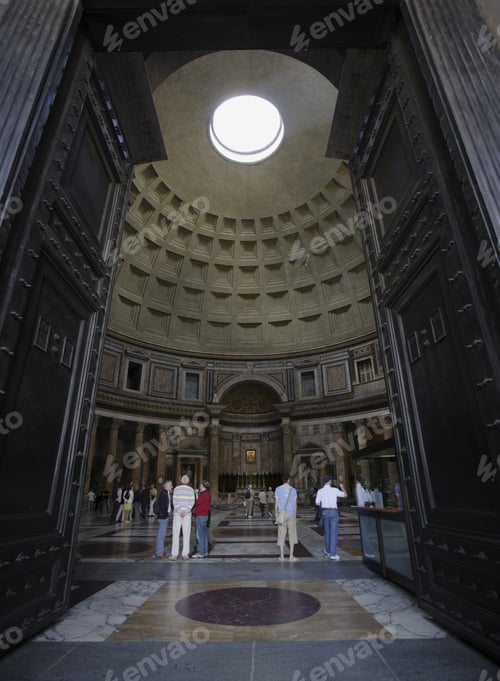 Preview: Entrance To The Pantheon, Rome, Italy