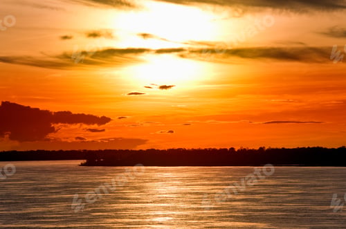 Preview: Amazon River In Sunset, Near Manaus, Amazonas, Brazil