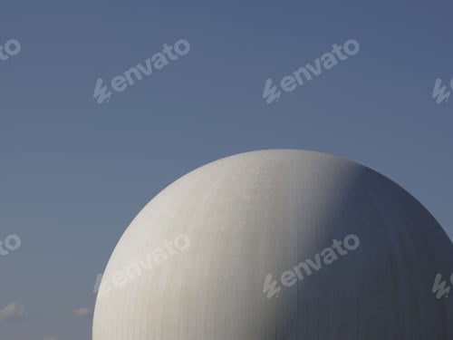 Preview: Radar Dome Under Blue Sky, Raisting, Bavaria, Germany
