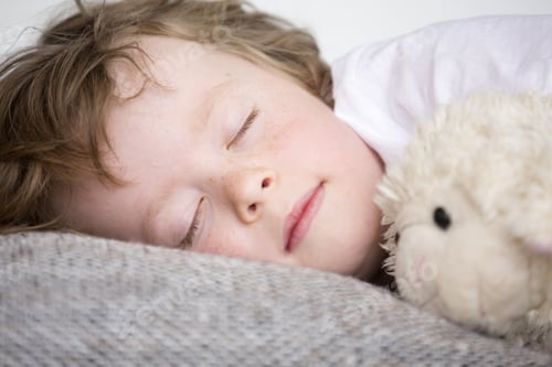 Preview: Young Boy Sleeping On Sofa, Close Up