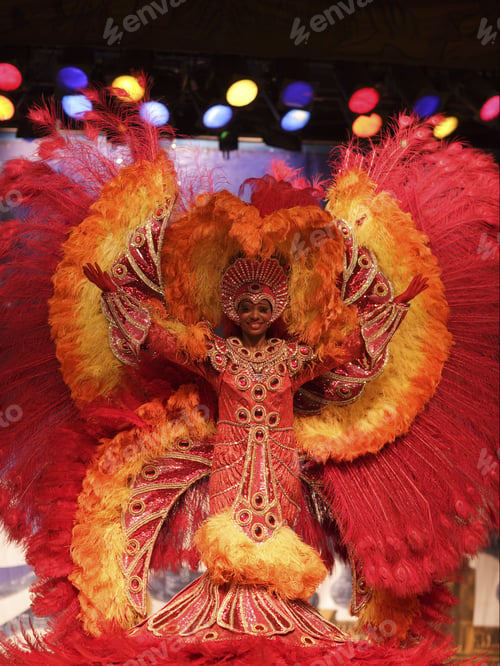 Preview: Woman Dressed In Costume For Carnival, Rio De Janeiro, Brazil