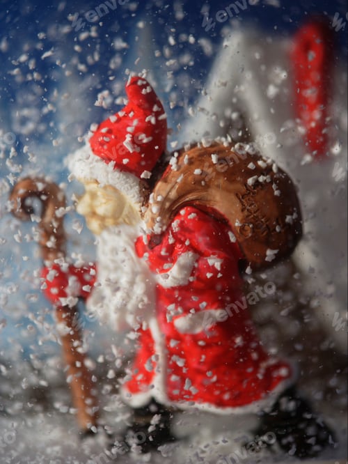 Preview: Santa Claus Figurine In Snow Globe