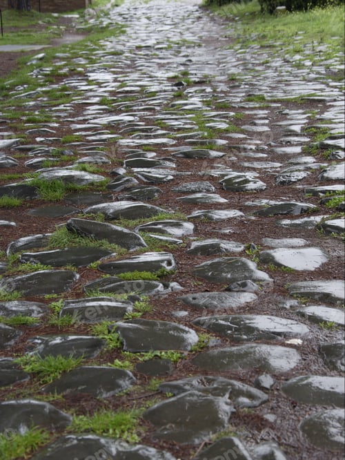 Preview: Ancient Roman Stone Street, Ancient Ostia, Rome, Italy