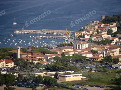 Preview: Scenic View Of Marina De Campo, Island Of Elba, Tuscany, Italy