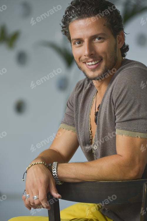 Preview: Handsome Man Looking At Camera Smiling