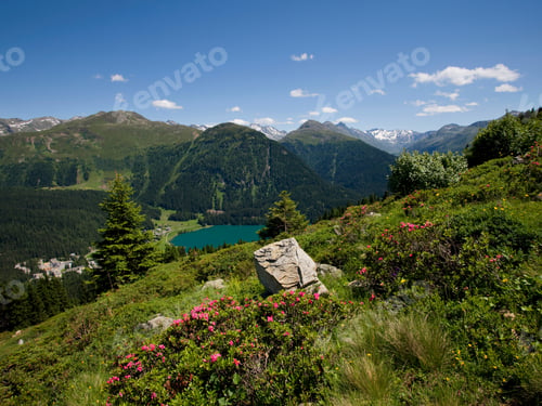 Preview: View To Lake Davos, Davos, Grisons, Switzerland