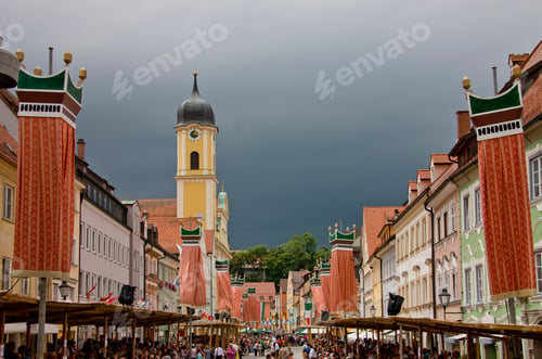 Preview: Decorated City Center Of Ravensburg, Baden-Wurttemberg, Germany