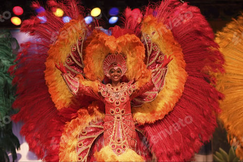 Preview: Woman Dressed In Costume For Carnival, Rio De Janeiro, Brazil