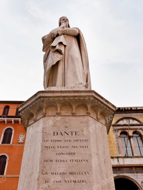 Preview: Dante Monument At Piazza Dei Signori, Verona, Veneto, Italy