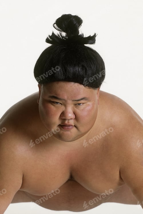 Preview: View Of A Sumo Wrestler Squatting