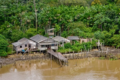 Preview: Huts And Landing Pier At Breves Channels, Brazil