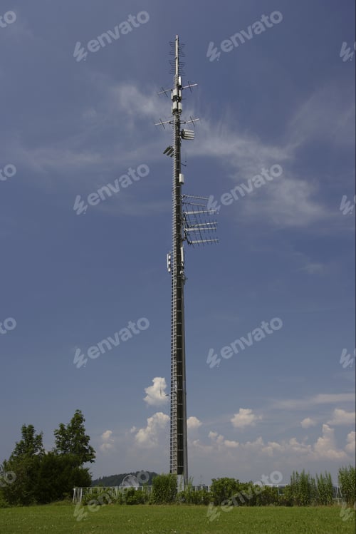 Preview: Communications Tower Under Blue Sky