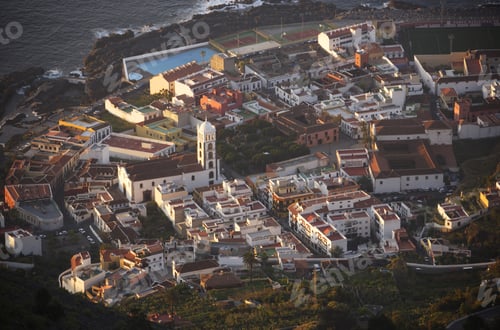 Preview: View To Garachico At Sunset, Tenerife, Canary Islands, Spain