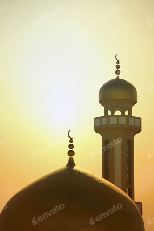 Preview: Minaret And Cupola Of Mosque Of Sohar In Sunset, Al Batinah Region, Oman