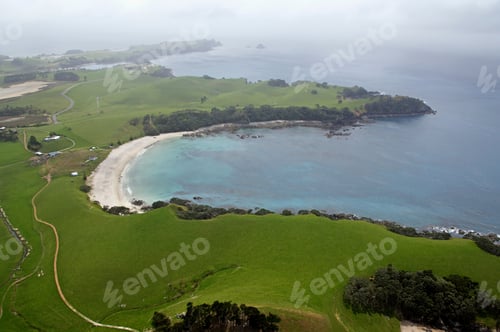 Preview: Aerial View Of Coastline, North Island, New Zealand
