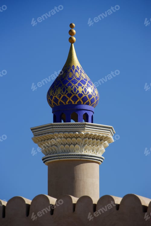 Preview: Minaret Of Islamic Mosque At Nizwa, Ad Dakhiliyah, Oman