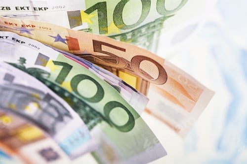 Preview: Close Up Of Assorted Euro Banknotes