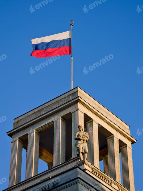 Preview: French Flag On Monument In Berlin, Germany