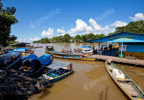 Preview: Boats In Leticia, Amazon River, Columbia