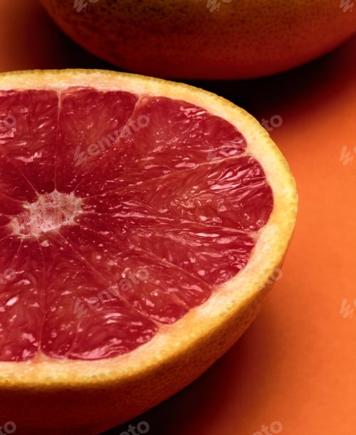 Preview: Close-Up Of Red Grapefruit, Cut In Half